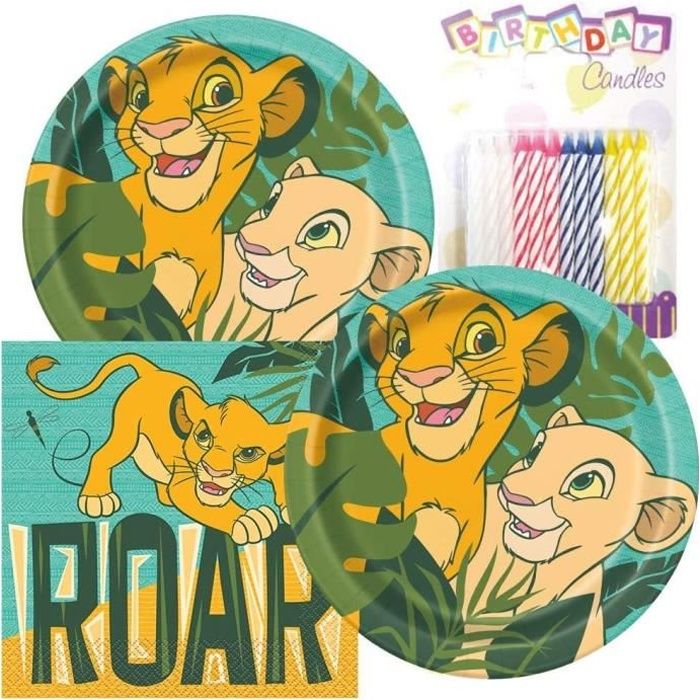Pack De Fete Sur Le Theme Du Roi Lion Comprend Des Assiettes En Carton Et Des Serviettes En Papier 24 Bougies D Anniversaire P Cdiscount Maison Pack De Fete Sur Le Theme Du Roi Lion Comprend Des Assiettes En Carton Et Des Serviettes En Papier 24 Bougies D Anniversaire P Cdiscount Maison