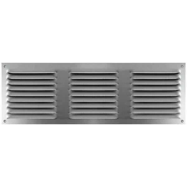 AUTOGYRE Grille alu anodisé à persienne en applique - 150x300 mm