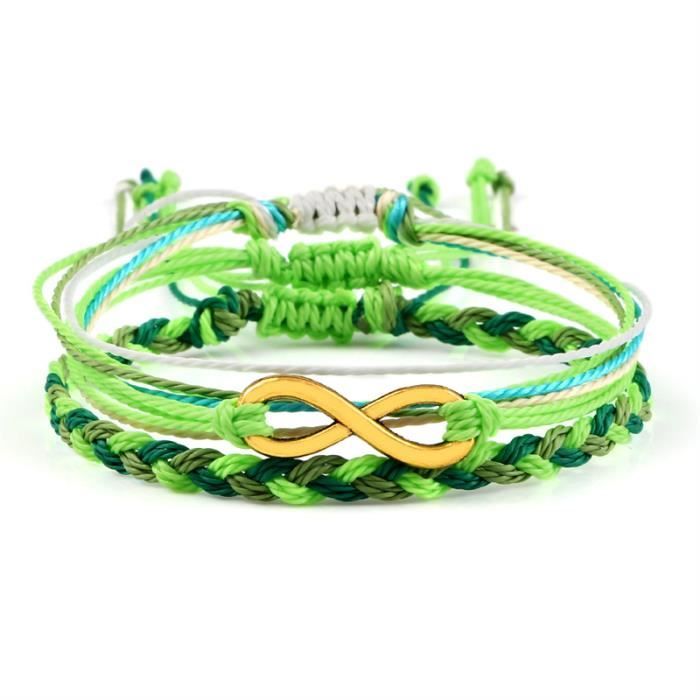 Bijoux De Style Bohème Plage, Nœud Tricoté En Perles De Riz, Bracelet D'été, Beaux Bijoux D'amitié Pour Filles, 1/2 Pièces