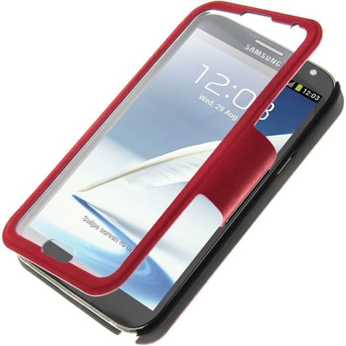 etui-clapet-tactile-rouge-samsung-galaxy-note-2-cdiscount-t-l-phonie
