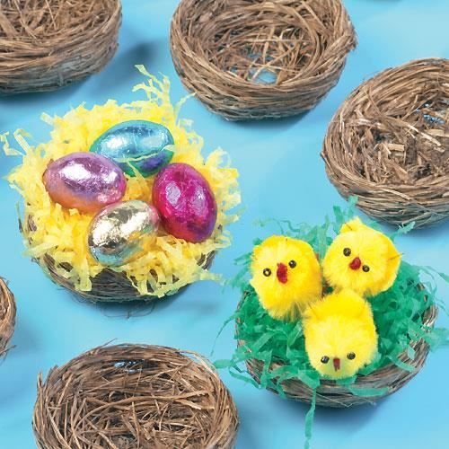 Meilleurs prix pour Mini Nids doiseaux pour poussins tout doux et décorations de Pâques (Lot de 15)