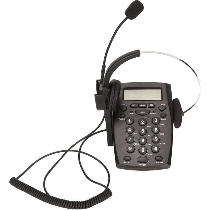 Call Center Dialpad Headset Téléphone,Téléphone Filaire Avec Casque