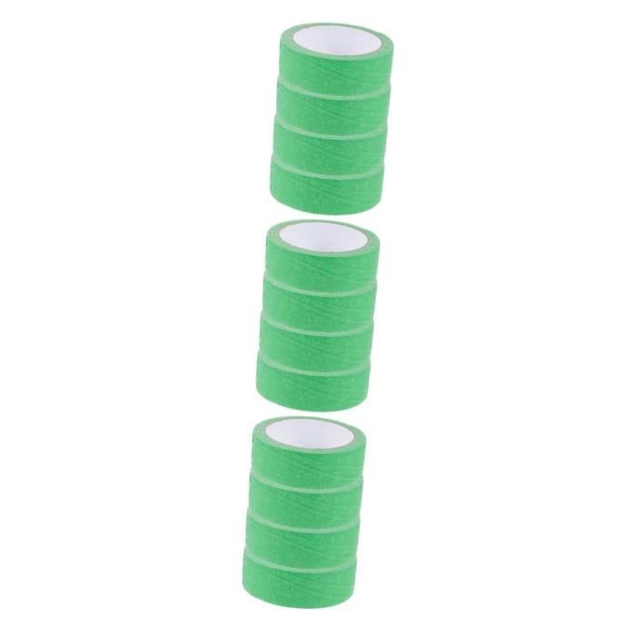 Ruban de fleuriste autocollant vert - 8 rouleaux de 216 m de ruban crépon pour