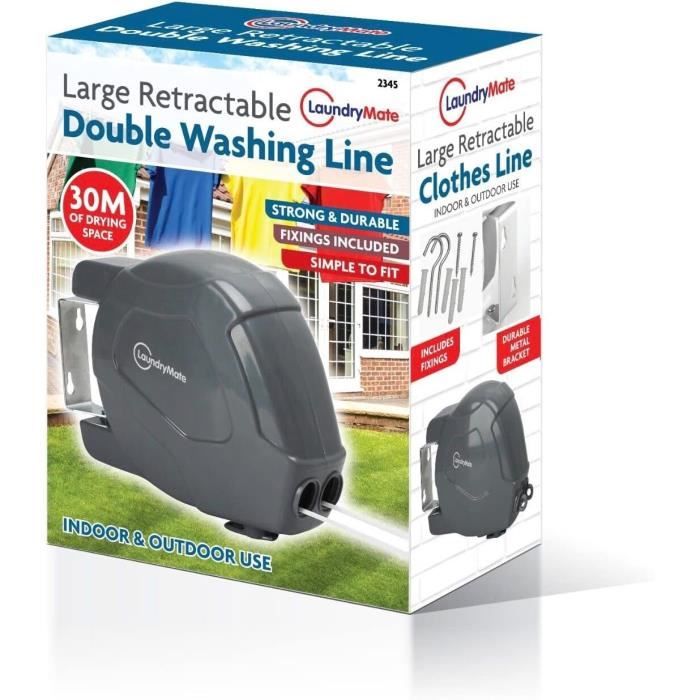 MUSTORN Corde à Linge Extensible Pour Extérieur, Non Affaissée