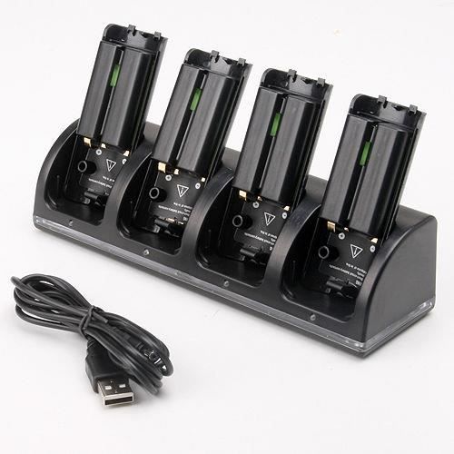 CICMOD 4x Charge Support de Charge Station + 4x Battery Pack pour Nintendo  Wii Manette Télécommande Capacité 2800mAh-Noir - Cdiscount