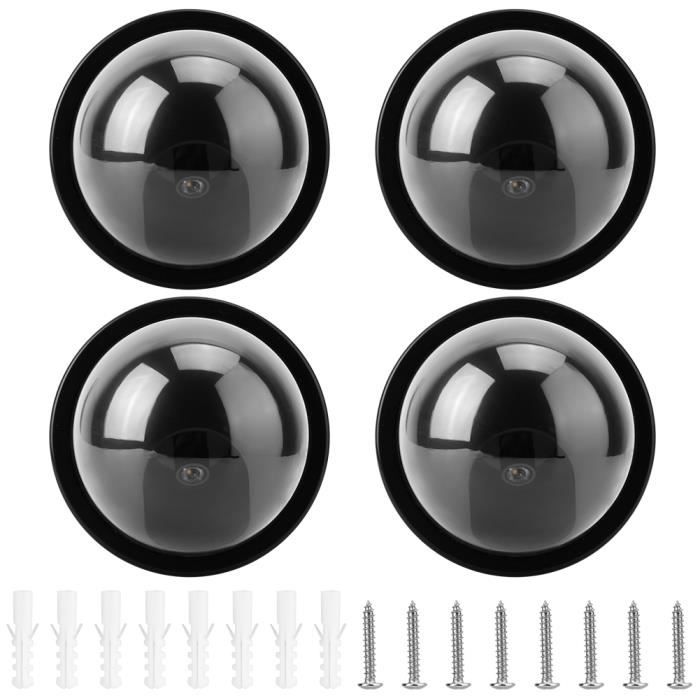 4pcs Caméra Factice de CCTV de Sécurité Hémisphère de Dôme avec Lumière