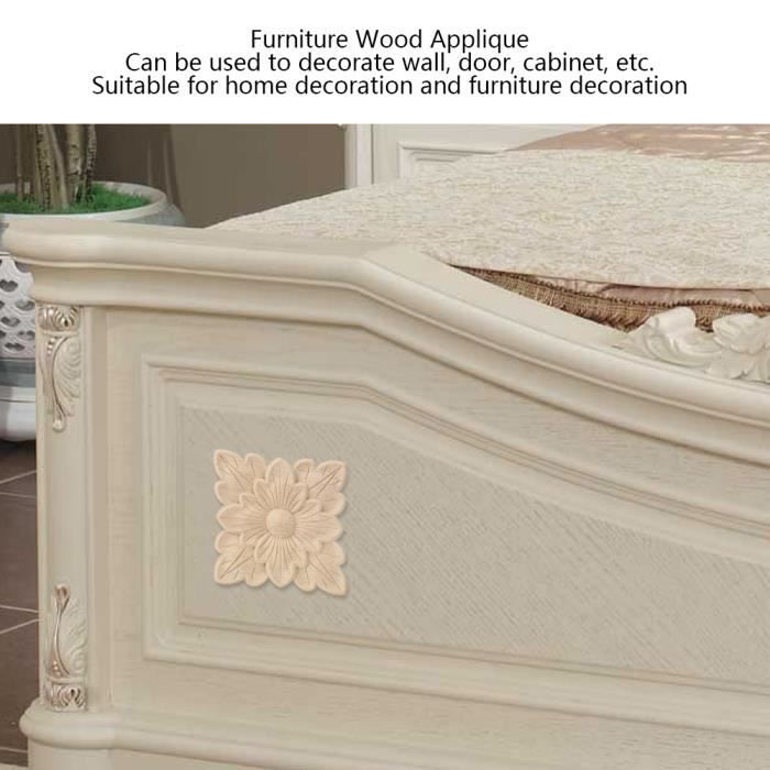 Wifehelper 4 Pcs Sculpture À Carreaux Applique Non Peint Decal pour Décoration De Meubles en Bois Naturel Appliques Carré Fleur Sculpture Stickers Décoratif en Bois Artisanat 6x6 cm (2 Wifehelper 4 Pcs Sculpture À Carreaux Applique Non Peint Decal pour Décoration De Meubles en Bois Naturel Appliques Carré Fleur Sculpture Stickers Décoratif en Bois Artisanat 6x6 cm (2