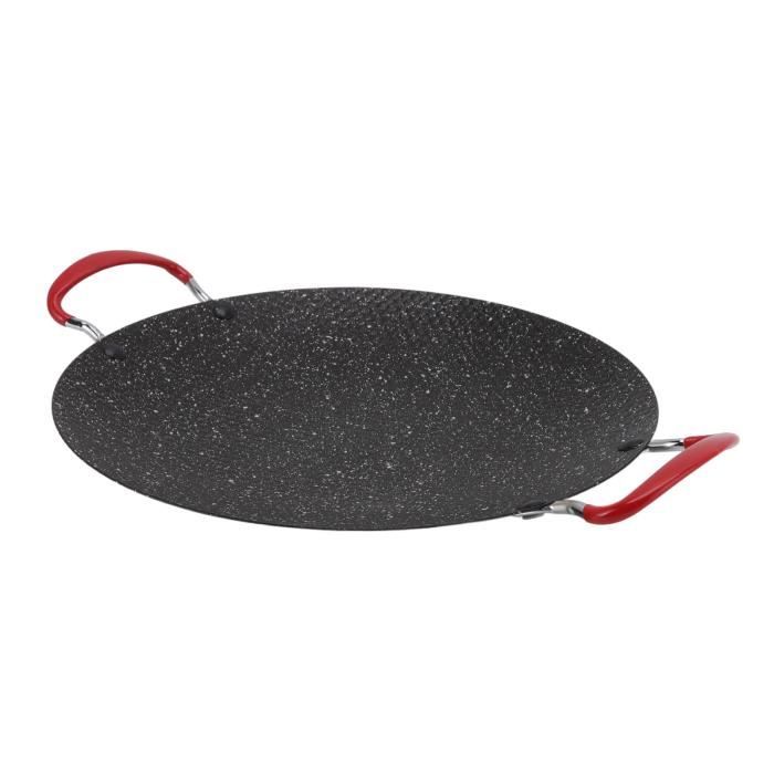 Poêle à Griller Coréenne Antiadhésive - 30 Cm Avec Poignée, Pour Barbecue Intérieur Ou Extérieur | Multifonctionnelle