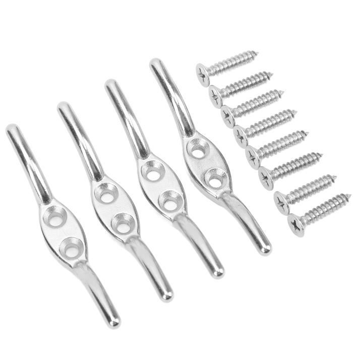 Plaques à œillet En Acier Inoxydable 304 - Lot De 4 - Fixation Murale/plafond - Support Jusqu'à 80kg