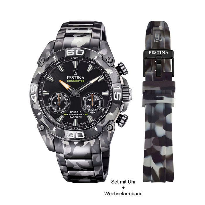 Montre Festina F20545/1 Hybrid Chrono Verre Saphir 45,5