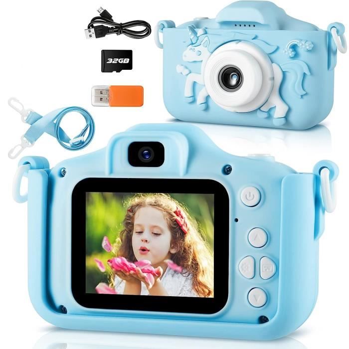 Licorne 16 Go-Appareil photo numérique pour enfants, mini jouets pour  bébés, cadeaux de Noël, cadeau d'annive
