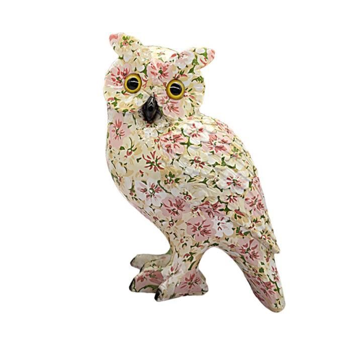 Figurine Hibou En Résine - Statue Décorative Jardin Ou Intérieur - Design Créatif
