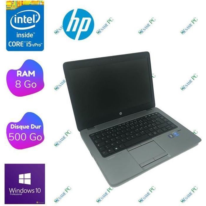 HP EliteBook 840 G1 - Intel Core i5 4210U - RAM 8 Go - HDD 500 Go - 14 - Windows 10 professionnel - ORDINATEUR PORTABLE - Hewlett packard