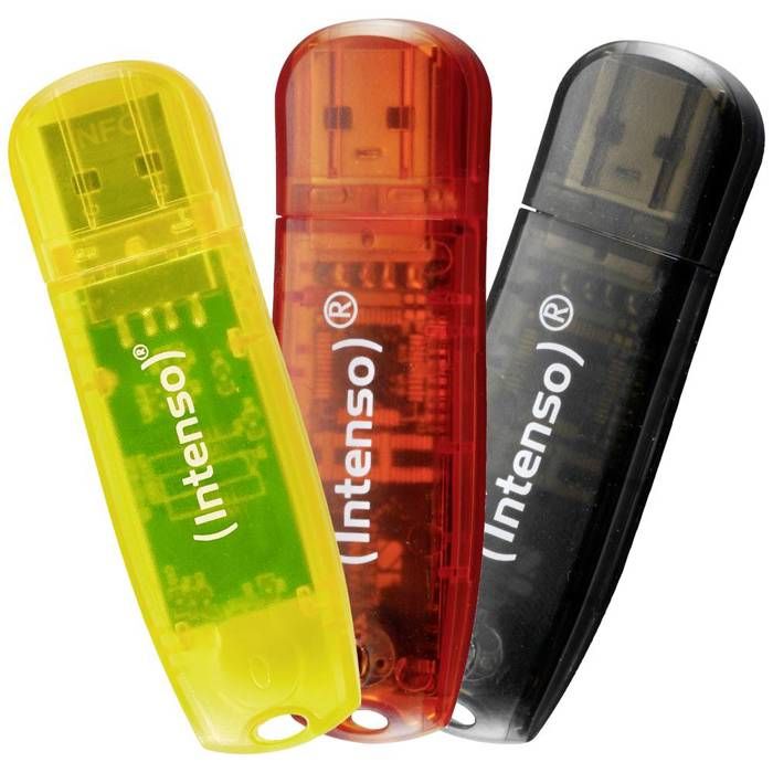 Intenso Rainbow 3x32gb Yellow Lecteur Usb Flash Usb Type a