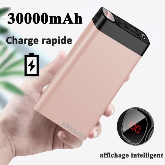 50000mAh Batterie Externe, Chargeur Portable, Power Bank, avec 3 Sorties/3  Entrées et LCD Ecran/LED Lampe pour Smartphone Tablets - Cdiscount  Téléphonie