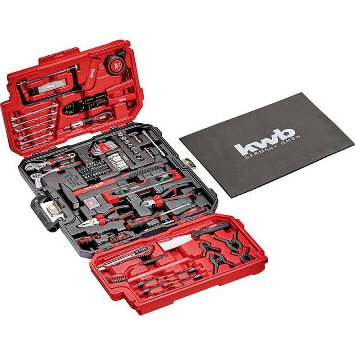 Mallette à outils - KWB - kwb 370630 - 125 pièces - Robuste - Rouge