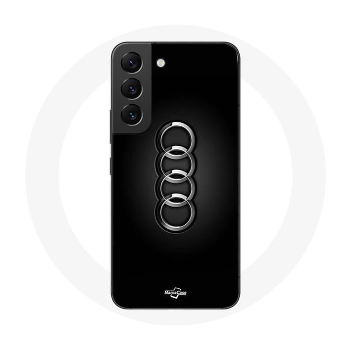 Coque pour Samsung Galaxy S22 Audi Logo cache moyeu fond noir