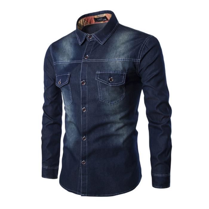 chemise en jean homme