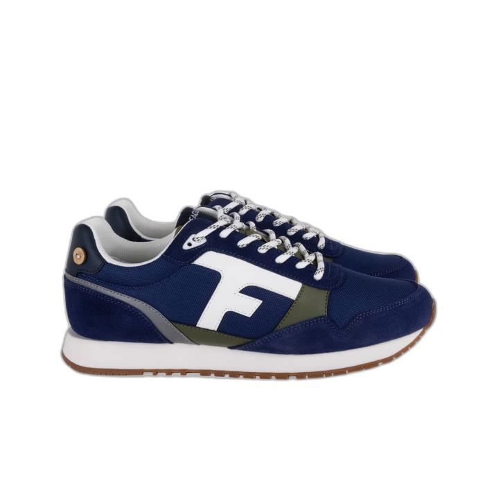 Faguo Sneakers - FAGUO - Elm - Polyester recyclé - Suède - Bleu et kaki