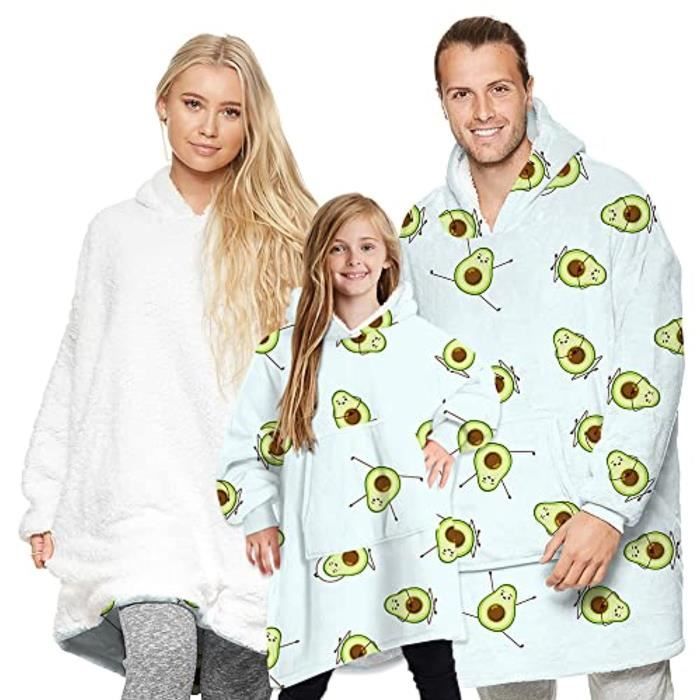 Couverture À Capuche Couverture De Pull Surdiensionné Doux Chaud En Flanelle Sweat À Capuche