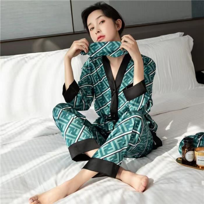 Pyjama long a côtes avec capuche fabrication française- Femme