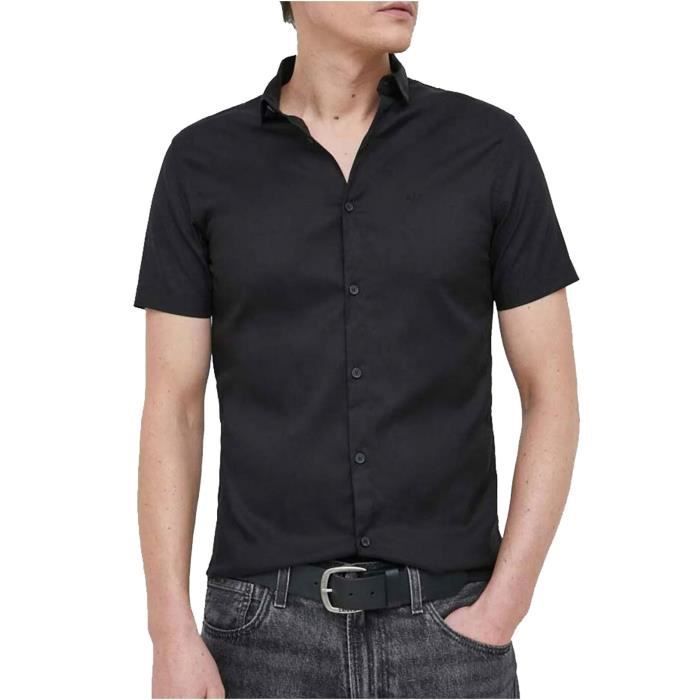 Chemise Homme Buttercloth Grande Taille L Noire - Manches Courtes Slim - Neuf Sans étiquettes - Performance