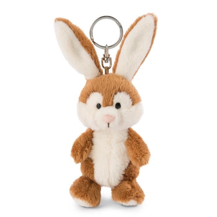 Porte-clés NICI Lapin En Peluche Avec T-shirt Personnalisé "Fiona" - 10 Cm - Doudou Mignon Pour Sac à Dos Ou Trousseau - 8