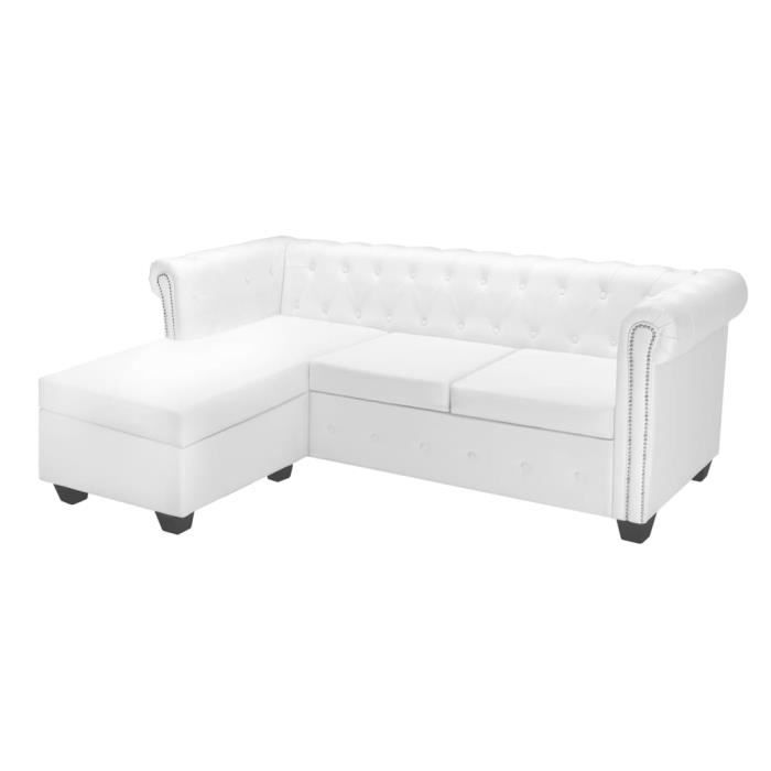 CRAZY SALE Canapé Chesterfield en forme de L Sofa de salon