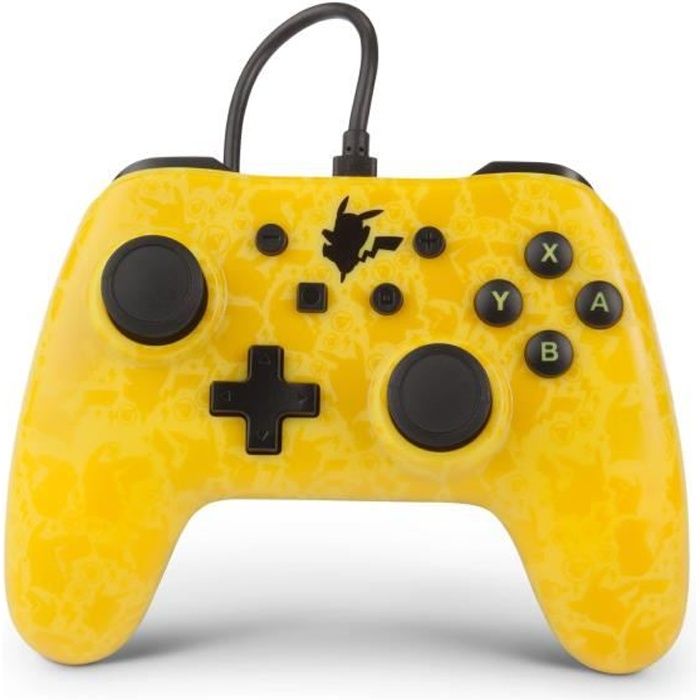 PowerA Pikachu Silhouette Jaune USB Manette de jeu AnalogiqueNumérique Nintendo Switch Neuf - vue 4