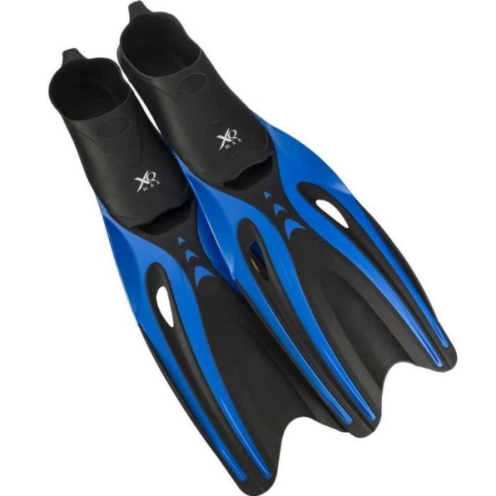 Palmes de natation bleues et noires XqMax Taille XL - Cdiscount Sport