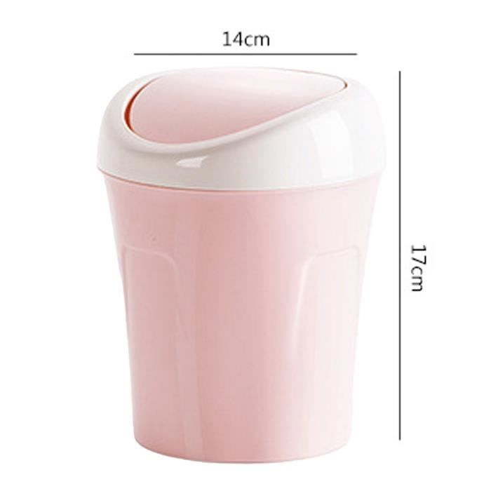 Mini Poubelle De Table Jumuao - Corbeille à Papier Design Crème Glacée, Violet, 13.7x14 Cm