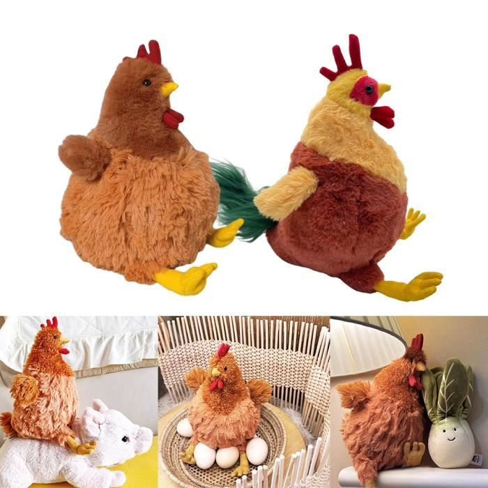 2PCS-Peluche Coq - Jouet en peluche pour enfants et bébé - Peluche