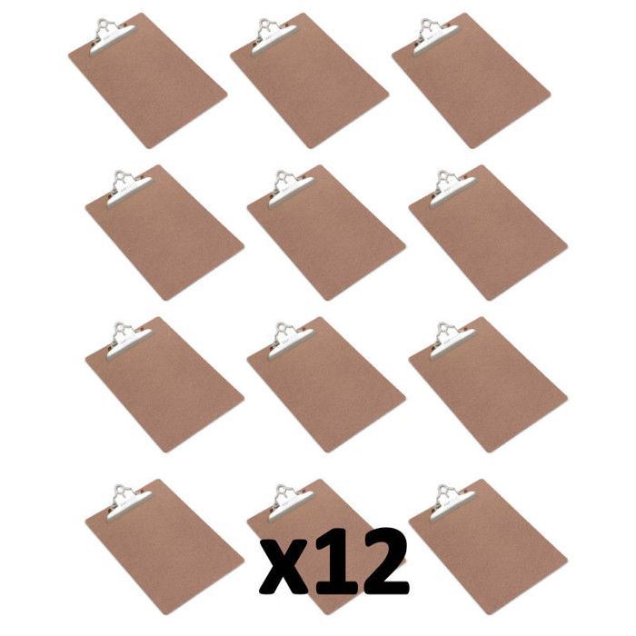 Rapesco Business Pack 12 Porte-Blocs A4+ Panneau Dur – Grande Capacité 250 Feuilles – Marron
