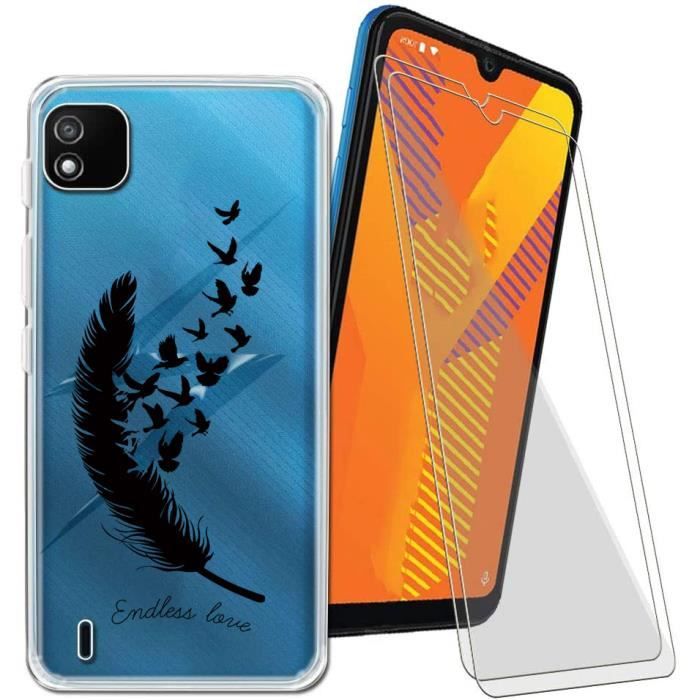 2 Pack Film verre trempé + Coque Téléphone Pour Wiko Y62 6.1\