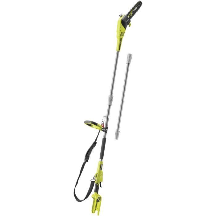 Élagueur sur perche 36V - guide 25 cm - 5,5 m-s - guide incliné 15° - tube télescopique (2,4 - 2,9 m