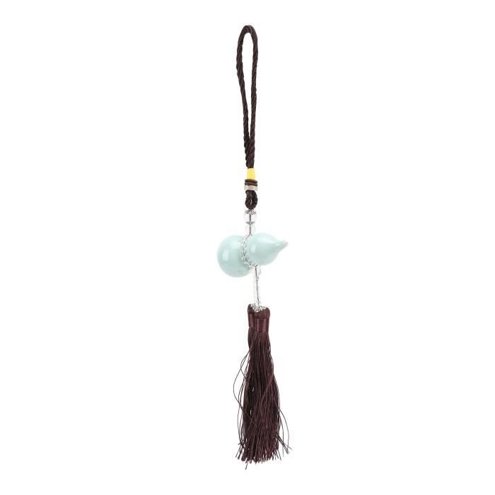 Egurs Pendentif Pompon En Cuir De 21 Cm Avec Anneau Fendu, Long
