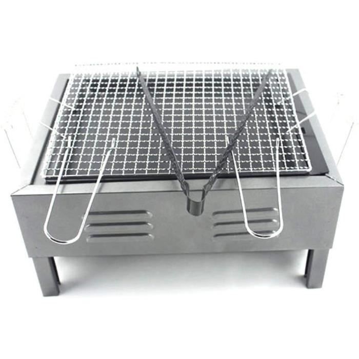 Pluuttiem 2 Paniers à Charbon De Bois Galvanisés Pour Barbecue - 38,5 X 11 X 7,5 Cm