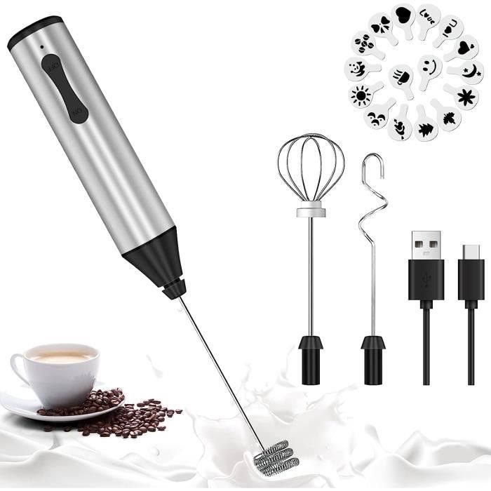 Mousseur À Lait Électrique Puissant Pour Latte Cappuccino - Batteur À