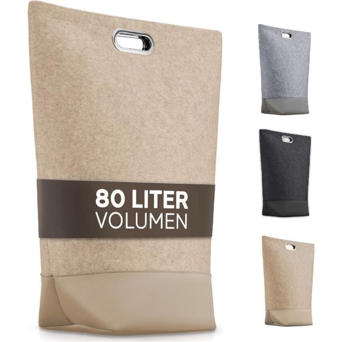 Sølmo Grand Sac Shopping En Feutre Pliable - Shopper Femme Élégant, Sac Marché Résistant 21L, Design Nordique