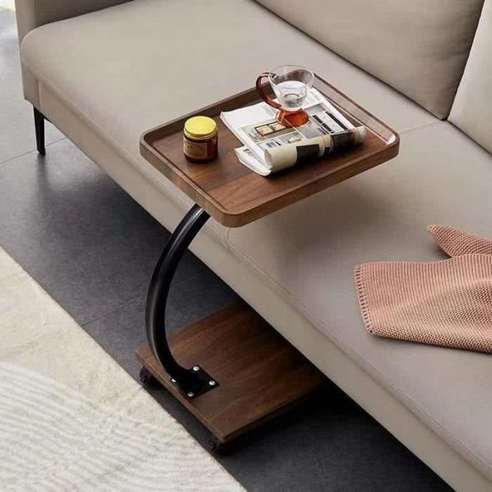 ZOYIZEN Table d'appoint eois à 2 étages - Table basse eois avec 4 ...