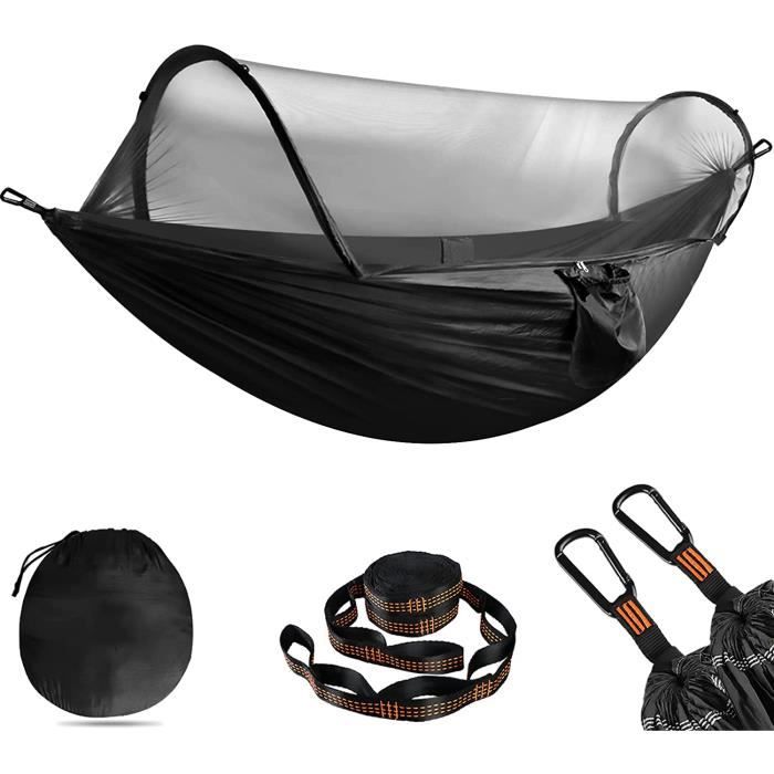 Hamac Ultra Léger Pour Camping - Soie De Parachute, 285x160 Cm, Charge 250 Kg, Sac Inclus, Montage Facile