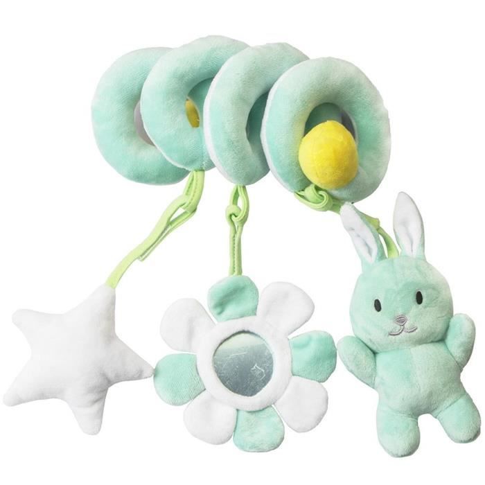 Spirale D Activite En Peluche Bebe Jouets De Lit Jouets Educatifs Pendentif Animaux Vert Cdiscount Puericulture Eveil Bebe