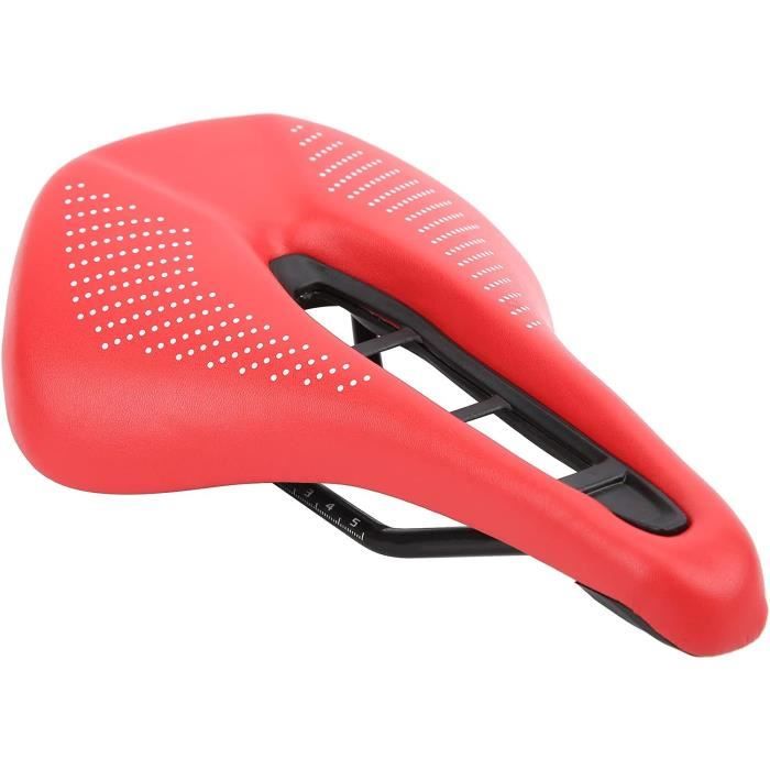 Selle De Vélo Extra Large Et Confortable - Rembourrage Mémoire De Forme Et Cuir - Noir, Sans Bec - Pour Femmes Et Hommes