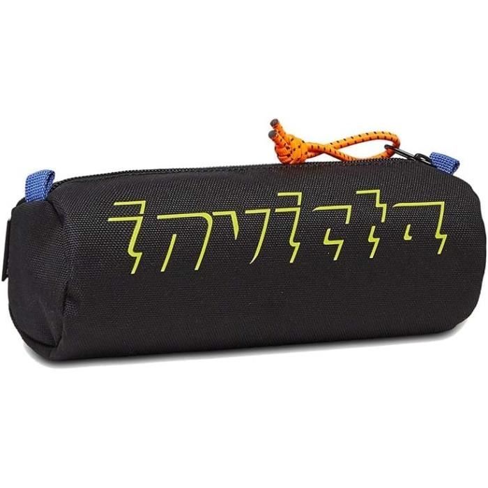 Portapenne INVICTA Lip Pencil Bag – Astuccio Nero Con Scomparto Interno Attrezzato, Dimensioni 22x9x5,5 Cm, Per Ufficio E Scuola