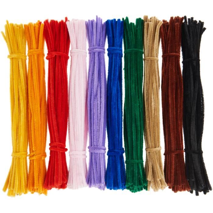 150 Fils Chenille Multicolores + 56 Yeux Mobiles - Kit Créatif DIY Pour Décorations Halloween Et Loisirs