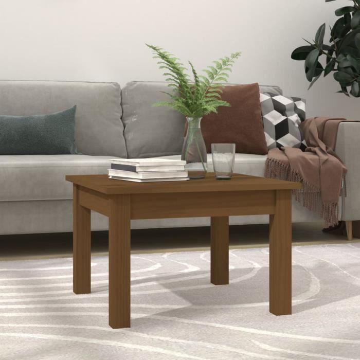 vidaXL Table basse Marron miel 45x45x30 cm Bois massif de pin 814227