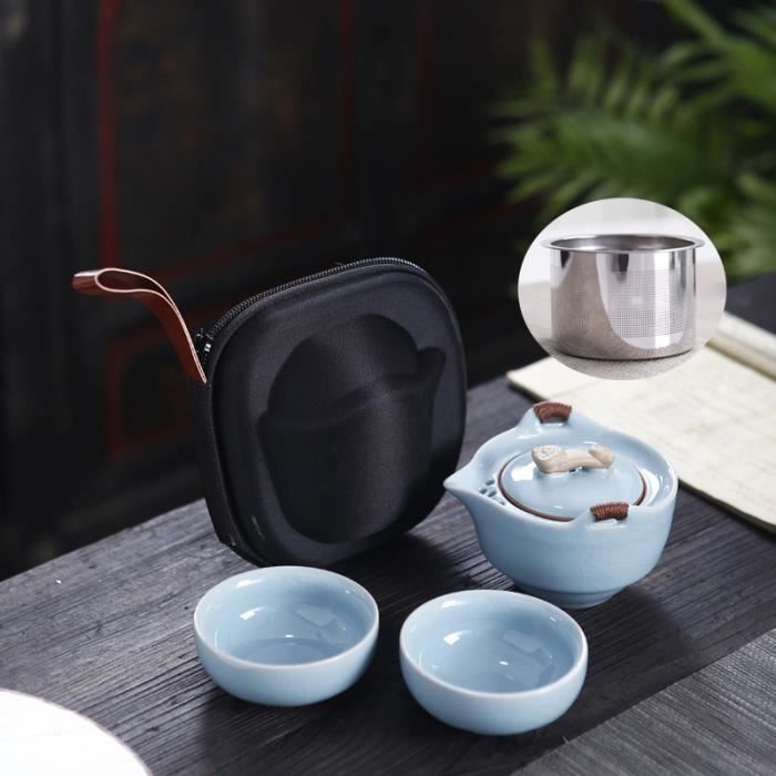 Mini Théière En Céramique Mignonne - Style Kung Fu Chinois - Dimensions ~7x4,5x4 Cm - Décoration Maison Ou Bureau - Pour Collection Ou Petit Usage - 10