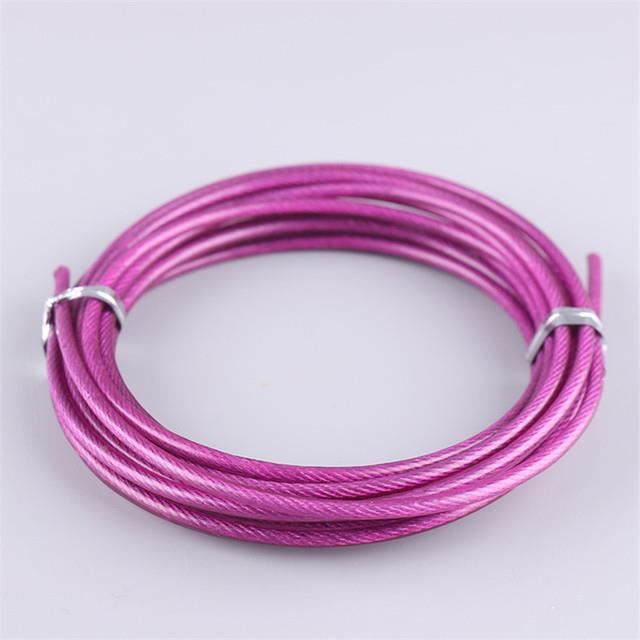 Câble De Rechange Pour Corde à Sauter CrossFit - Longueur 3 M, épaisseur 2,4 Mm - Acier Revêtu Anti-enchevêtrement - Noir