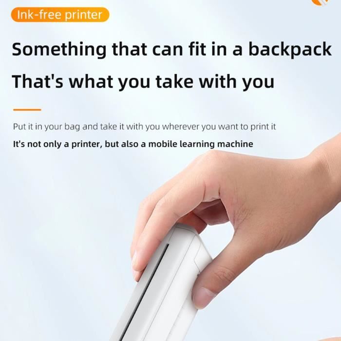 Imprimante Thermique Portable Sans Encre - Rechargeable, Bluetooth, Compatible A4 - Idéale Pour La Maison Et Les Déplacements - 11