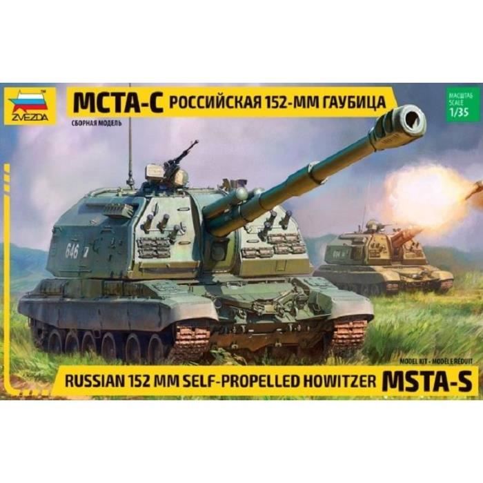 Maquette Char Russian 152 Mm Self-propelled Howitzer Msta-s - ZVEZDA ...